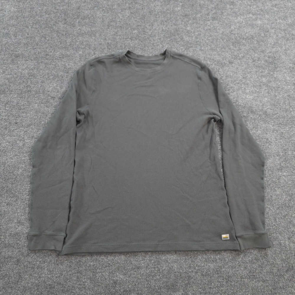 Vuori Long Sleeve Waffle Crewneck Shirt - Green